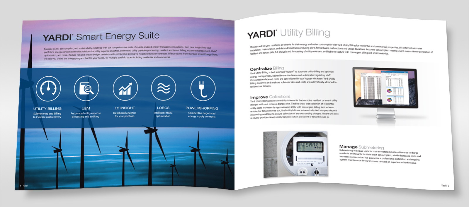 Yardi Smart Energy Suite brochure designed by Gabriel Nordyke creative professional